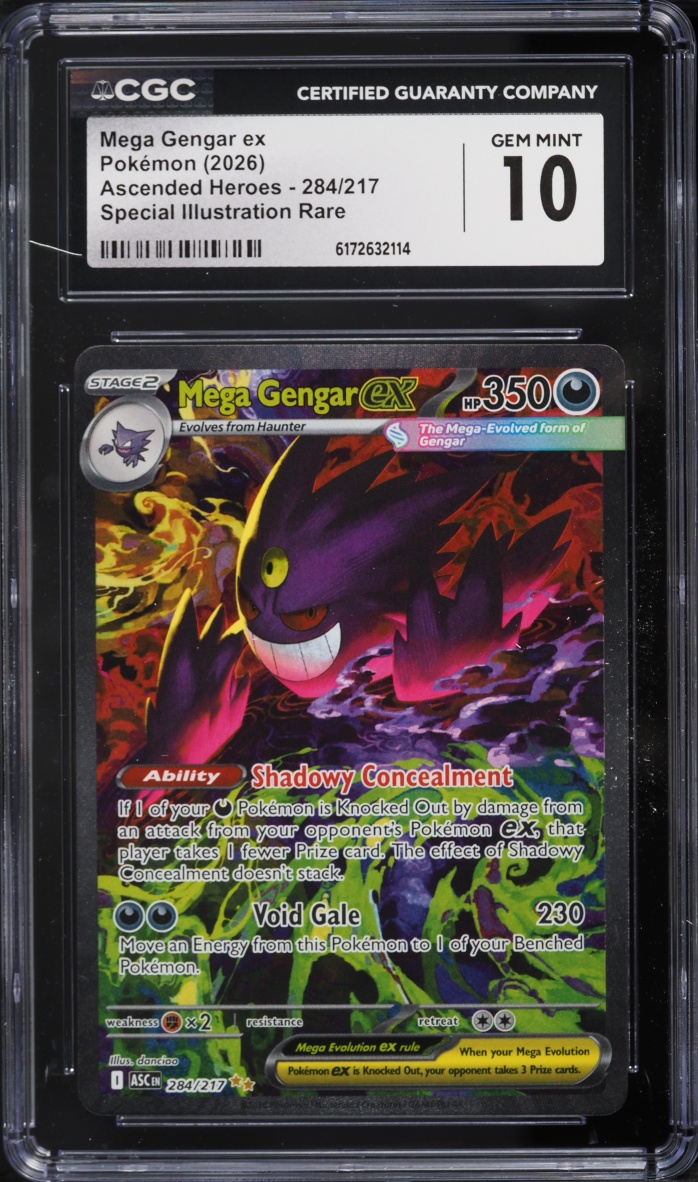 2026 Pokemon Mega Evolution Ascended Heroes SIR Mega Gengar EX #284 CGC 10 GEM MINT