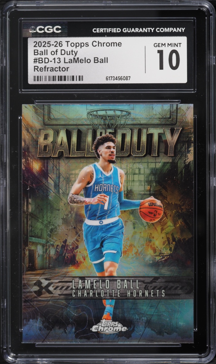 2025 Topps Chrome Ball Of Duty Refractor LaMelo Ball #BD-13 CGC 10 GEM MINT