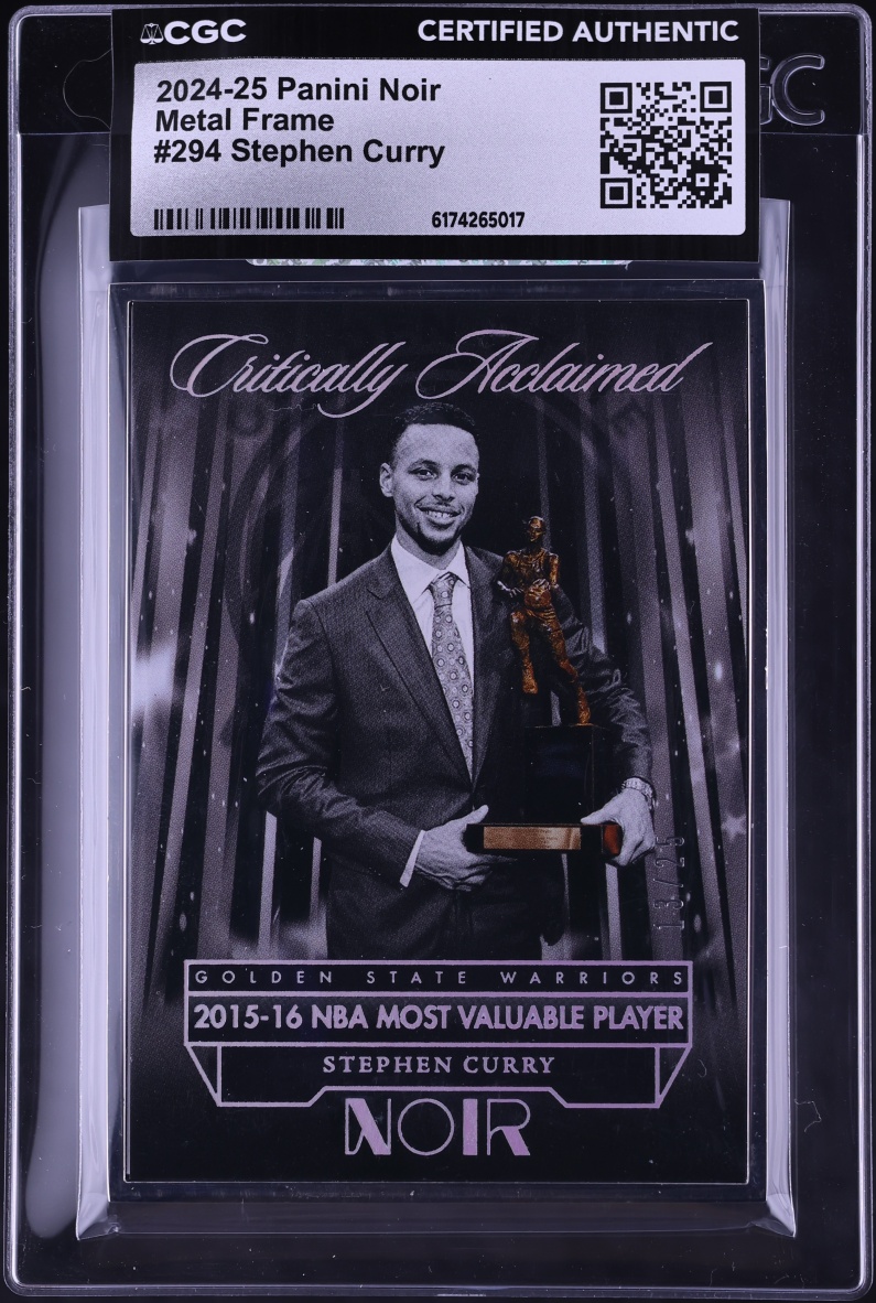 2024 Panini Noir Metal Frame Stephen Curry /25 #294 CGC AUTH