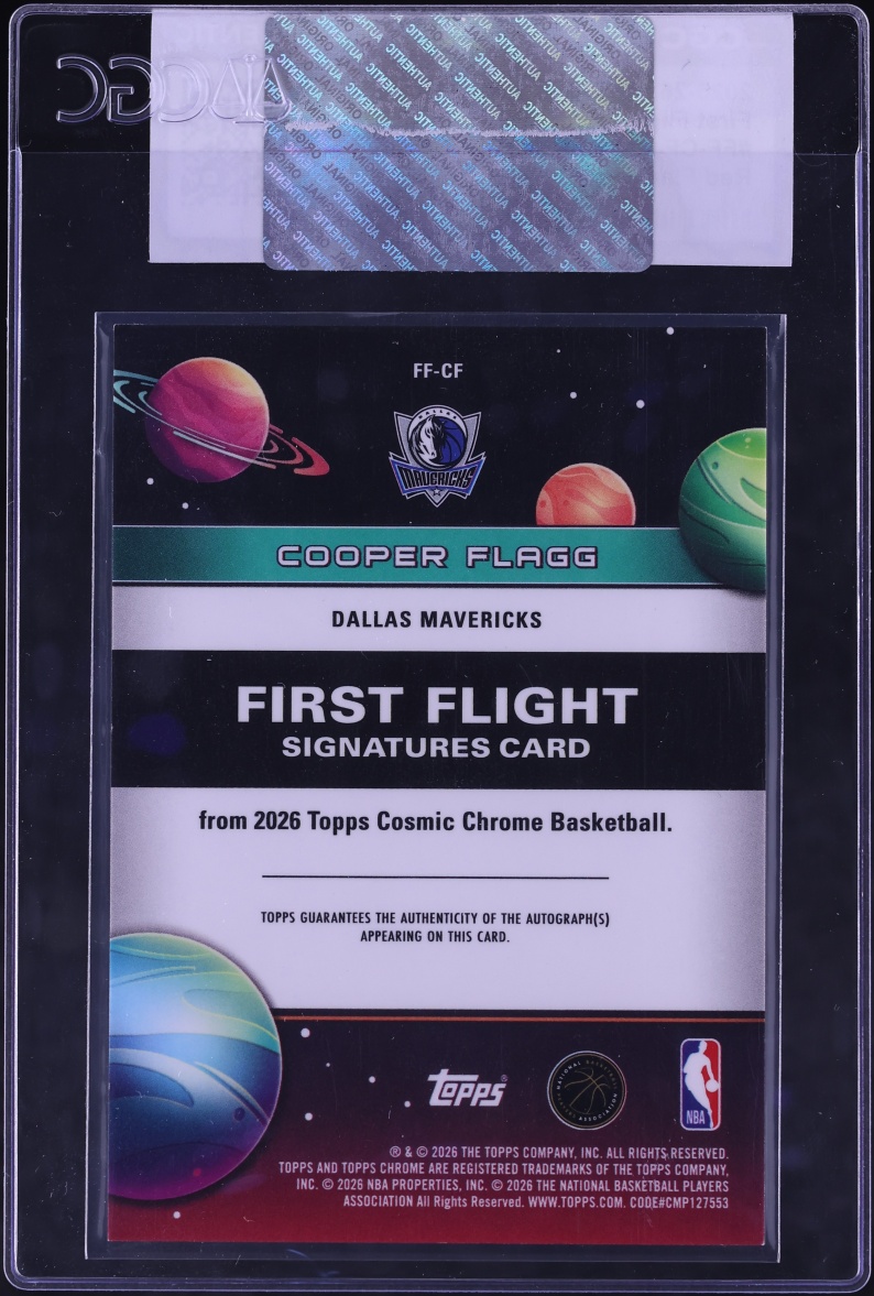 2025 Topps Chrome Cosmic First Flight Red Flare Refractor Cooper Flag ROOKIE AUTO /5 #FF-CF