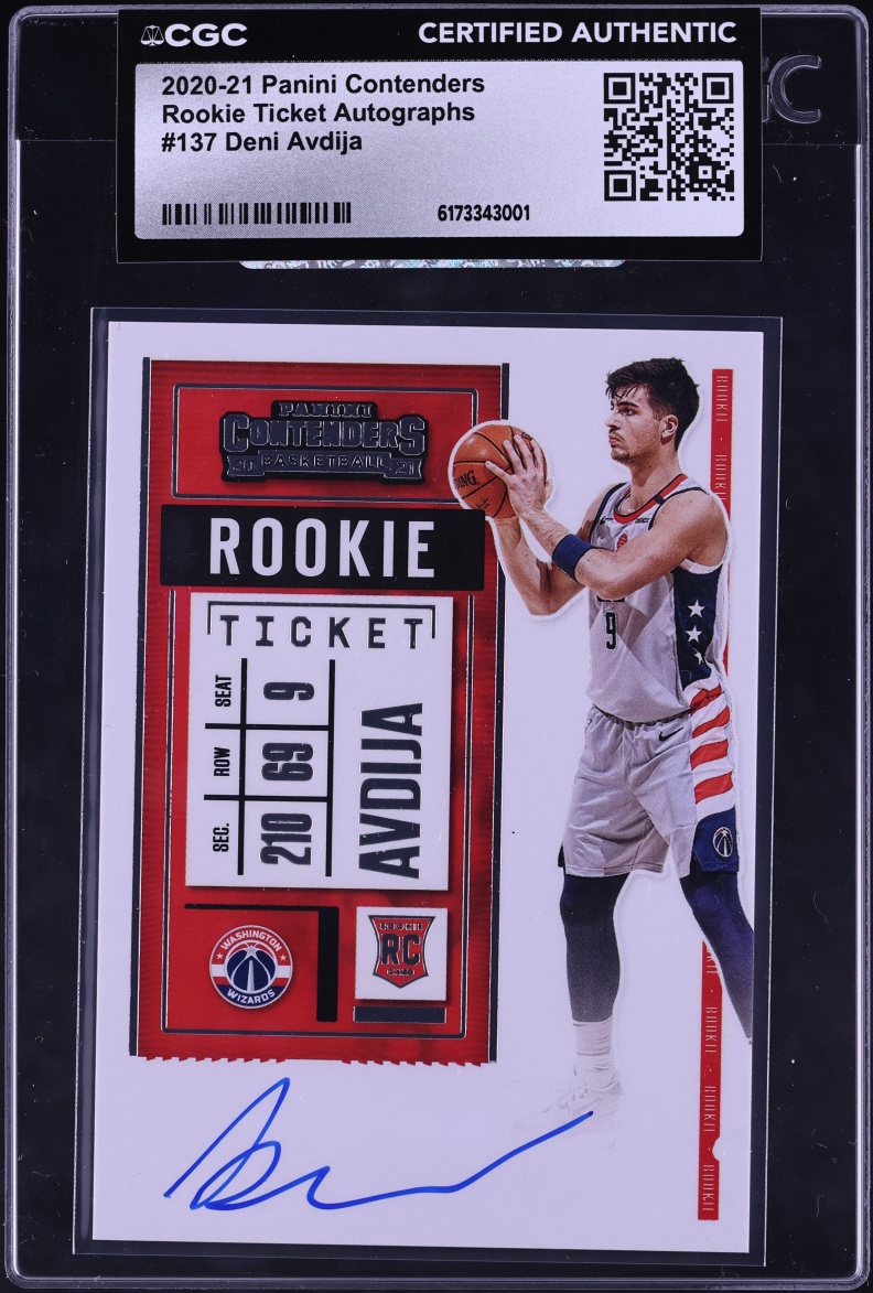 2020 Panini Contenders Ticket Deni Avdija ROOKIE AUTO #137 CGC AUTH