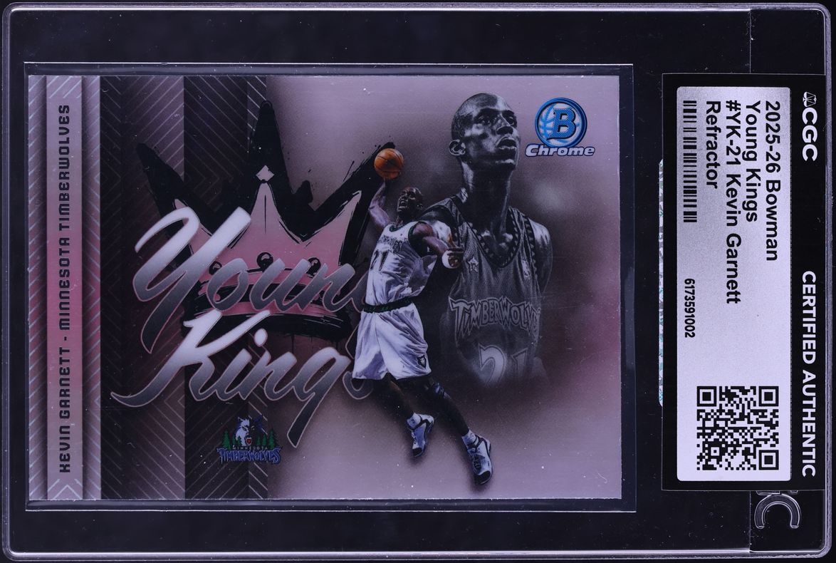 2025 Bowman Chrome Young Kings Refractor Kevin Garnett #YK-21 CGC AUTH