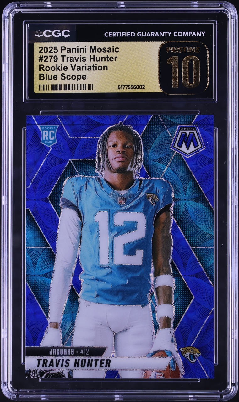 2025 Panini Mosaic Blue Scope Travis Hunter ROOKIE #279 CGC 10 PRISTINE