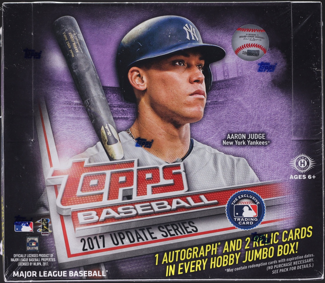 2017 Topps Update Baseball HTA Sealed Jumbo Hobby Box, 10ct Packs