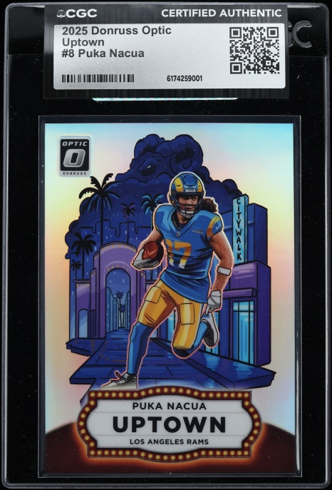 2025 Donruss Optic Uptown Puka Nacua #8 CGC AUTH