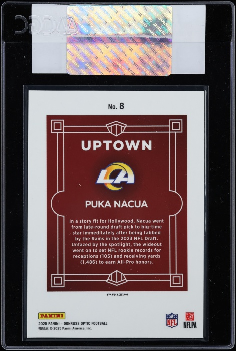 2025 Donruss Optic Uptown Puka Nacua #8 CGC AUTH