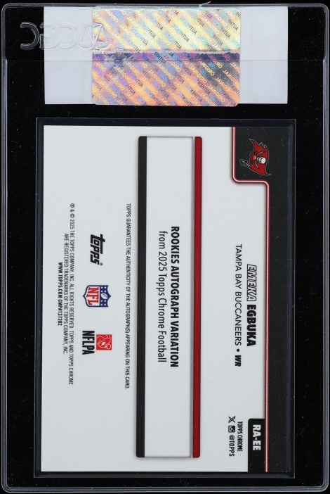 2025 Topps Chrome Blue Lava Refractor Emeka Egbuka ROOKIE AUTO /150 #RA-EE CGC AUTH