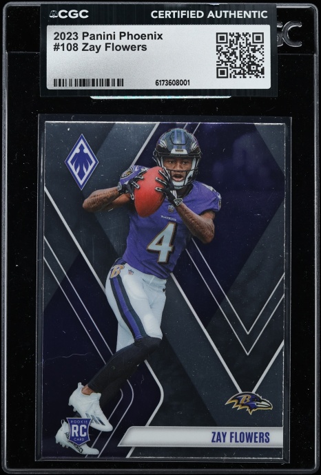 2023 Panini Phoenix Zay Flowers ROOKIE #108 CGC AUTH
