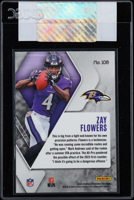 2023 Panini Phoenix Zay Flowers ROOKIE #108 CGC AUTH
