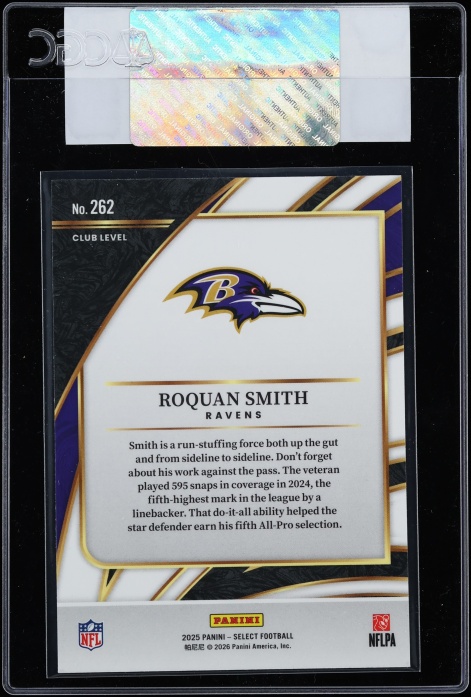 2025 Select Club Level Roquan Smith #262 CGC AUTH