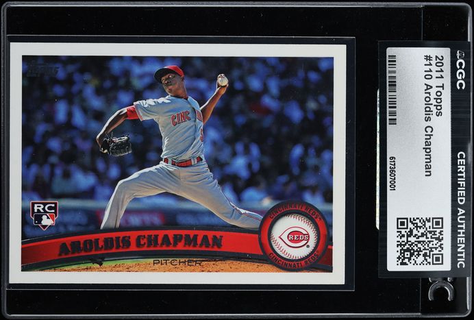 2011 Topps Aroldis Chapman ROOKIE #110 CGC AUTH