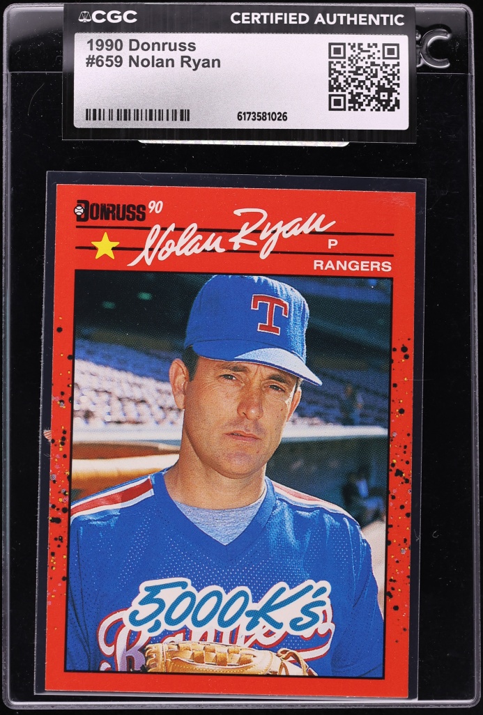 1990 Donruss 5000 K's Nolan Ryan #659 CGC AUTH