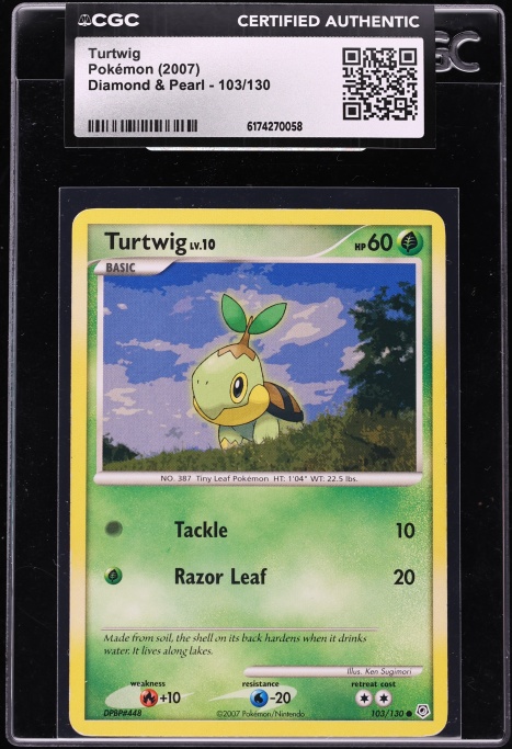 turtwig pokemon card holographic GG31/70 Trainer Gallery Rare Holo | Crown Zenith Galarian Gallery Colorless Headbutt Bounce (30) Weakness Fire 2 Resistance None None Retreat Cost 2007 Pokemon Diamond & Pearl