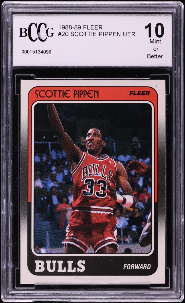 1988 Fleer Basketball Scottie Pippen ROOKIE #20 BCCG 10 GEM MINT
