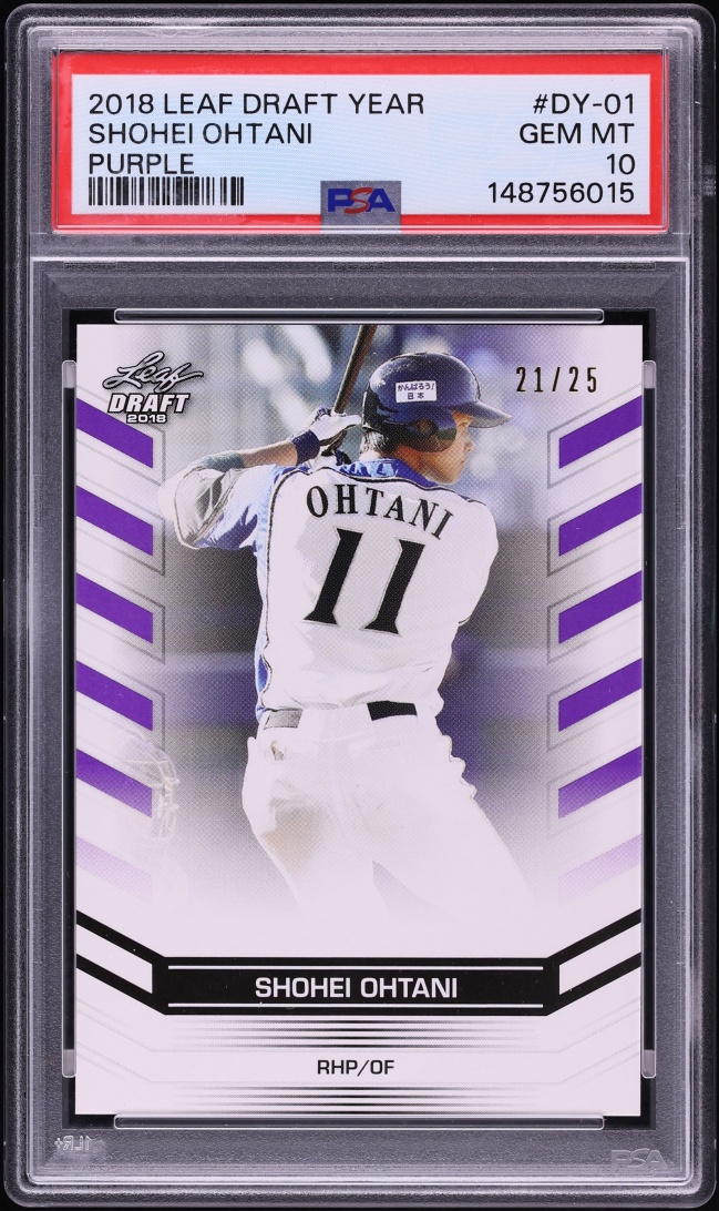 2018 Leaf Draft Year Purple Shohei Ohtani ROOKIE /25 #DY-01 PSA 10 GEM MINT
