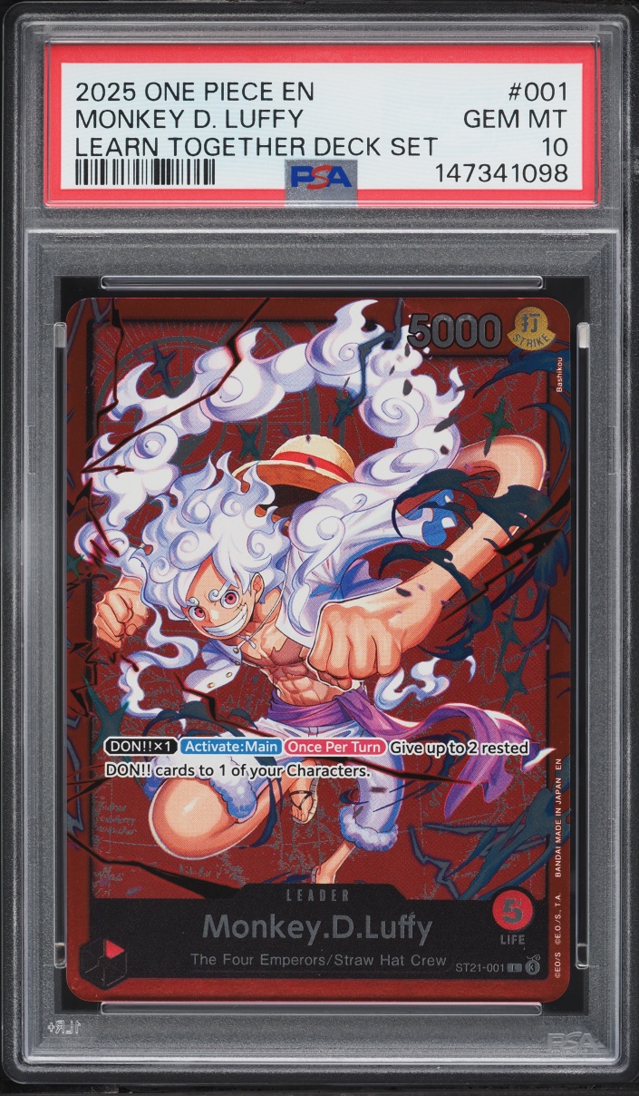 2025 One Piece Learn Together Deck Set Leader Monkey D. Luffy #ST21-001 PSA 10 GEM MINT
