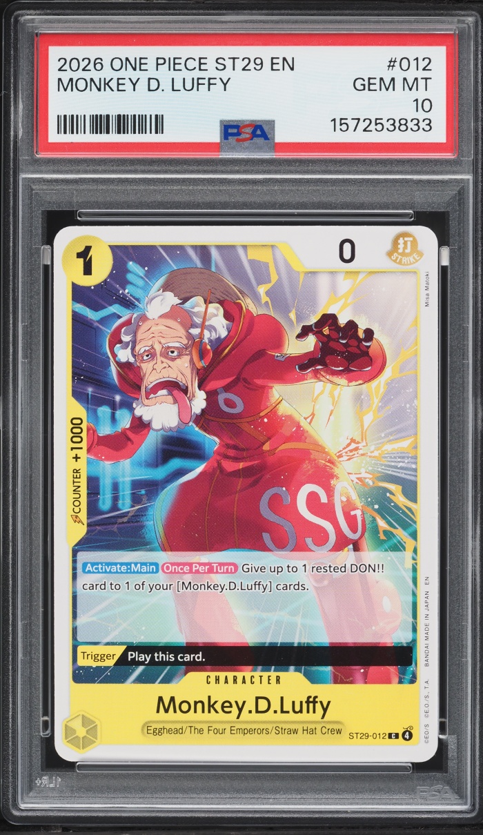 2026 One Piece Egghead Monkey D. Luffy #ST29-012 PSA 10 GEM MINT