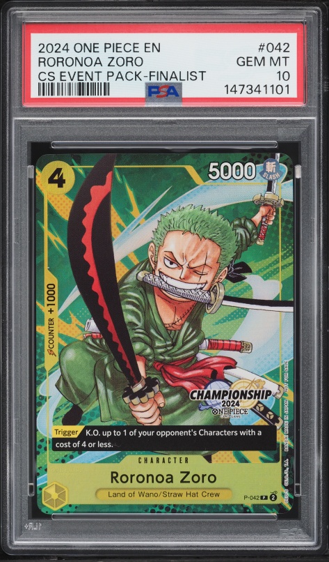 2023 One Piece Gift Collection SR Roronoa Zoro #ST01-013 PSA 10