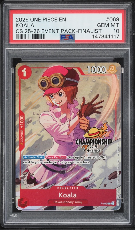2025 One Piece Championship '25-'26 Event Pack Koala #P-069 PSA 10
