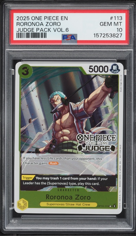 2025 One Piece Promo Winner Pack Volume 3 Roronoa Zoro #EB02-019