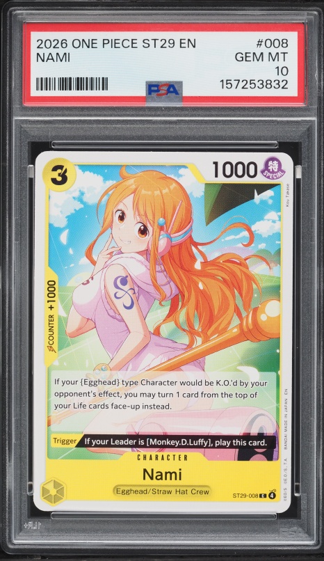 2025 One Piece Japanese 3rd Anniversary Set Nami #054 PSA 10 GEM