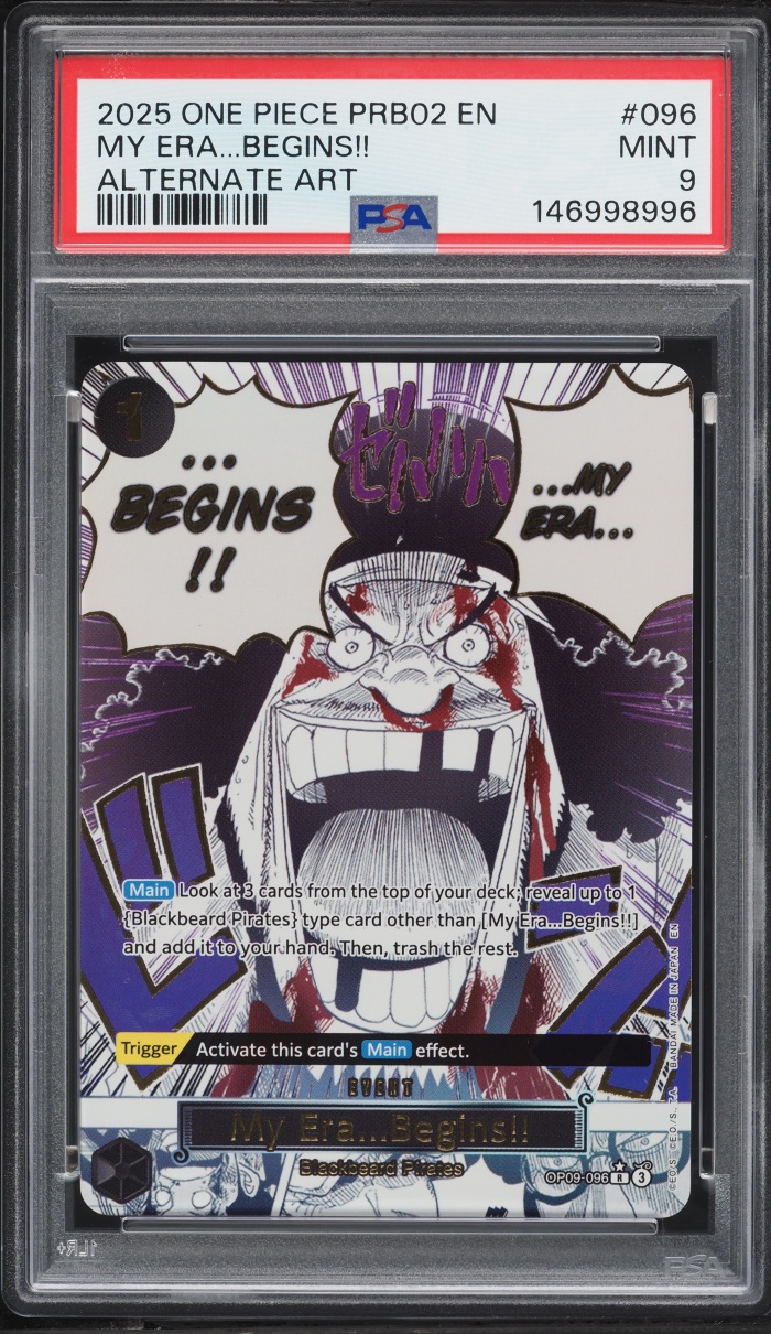 2025 One Piece Premium Booster The Best Vol. 2 Manga Art My Era Begins #096 PSA 9 MINT