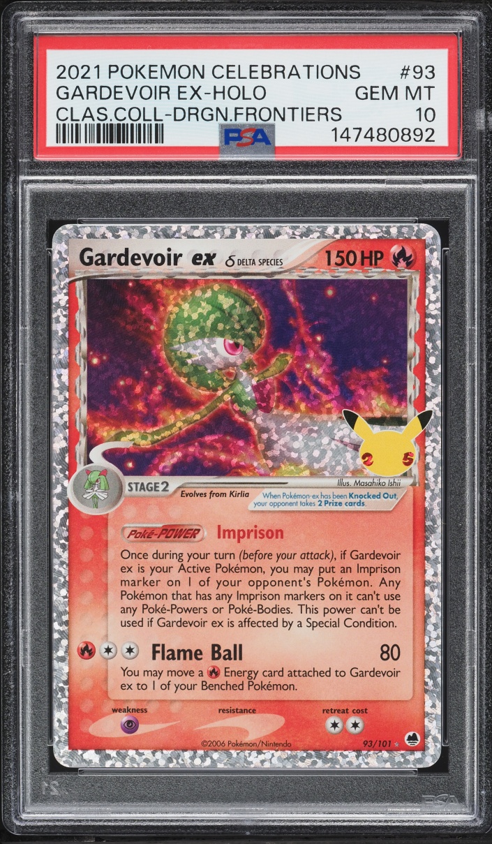 2021 Pokemon SWSH Celebrations Classic Collection Holo Gardevoir EX #93 PSA 10 GEM MINT