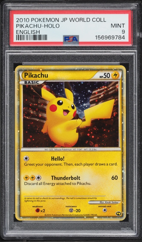 2010 Pokemon German Pikachu World Promo Holo Pikachu PSA 10 GEM