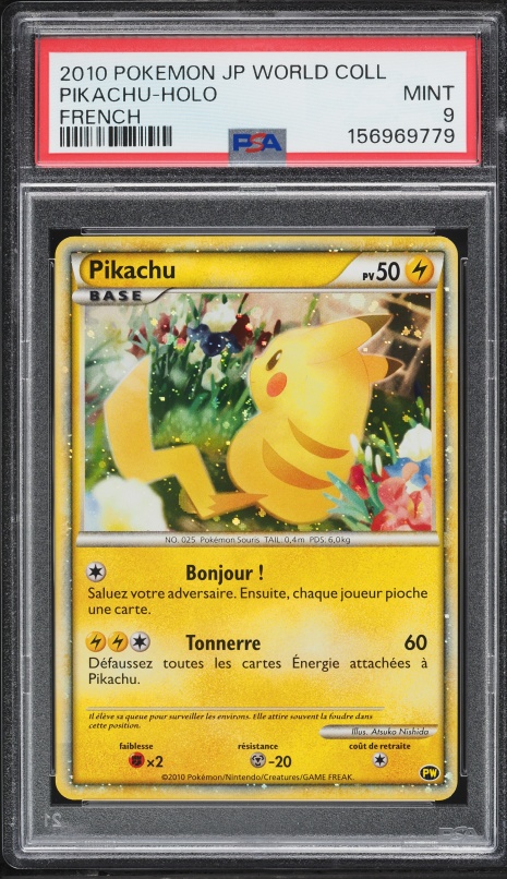 2010 Pokemon Portuguese World Collection Holo Pikachu PSA 9 MINT