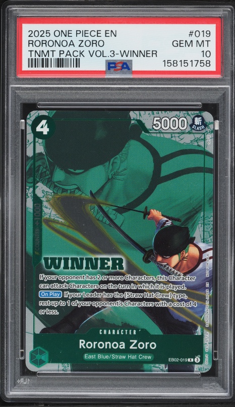 2025 One Piece Japanese Promos Official Event Prize Roronoa Zoro