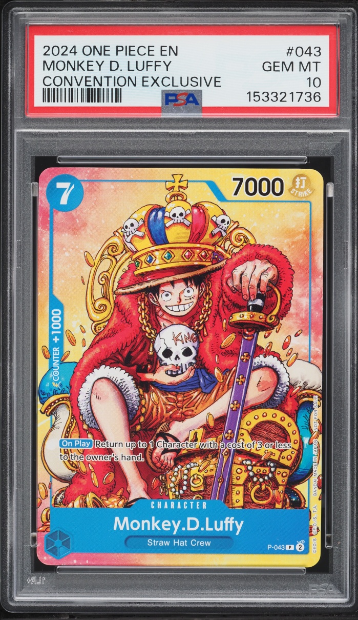 2024 One Piece Promo Convention Exclusive Monkey D. Luffy #P-043 PSA 10 GEM MINT