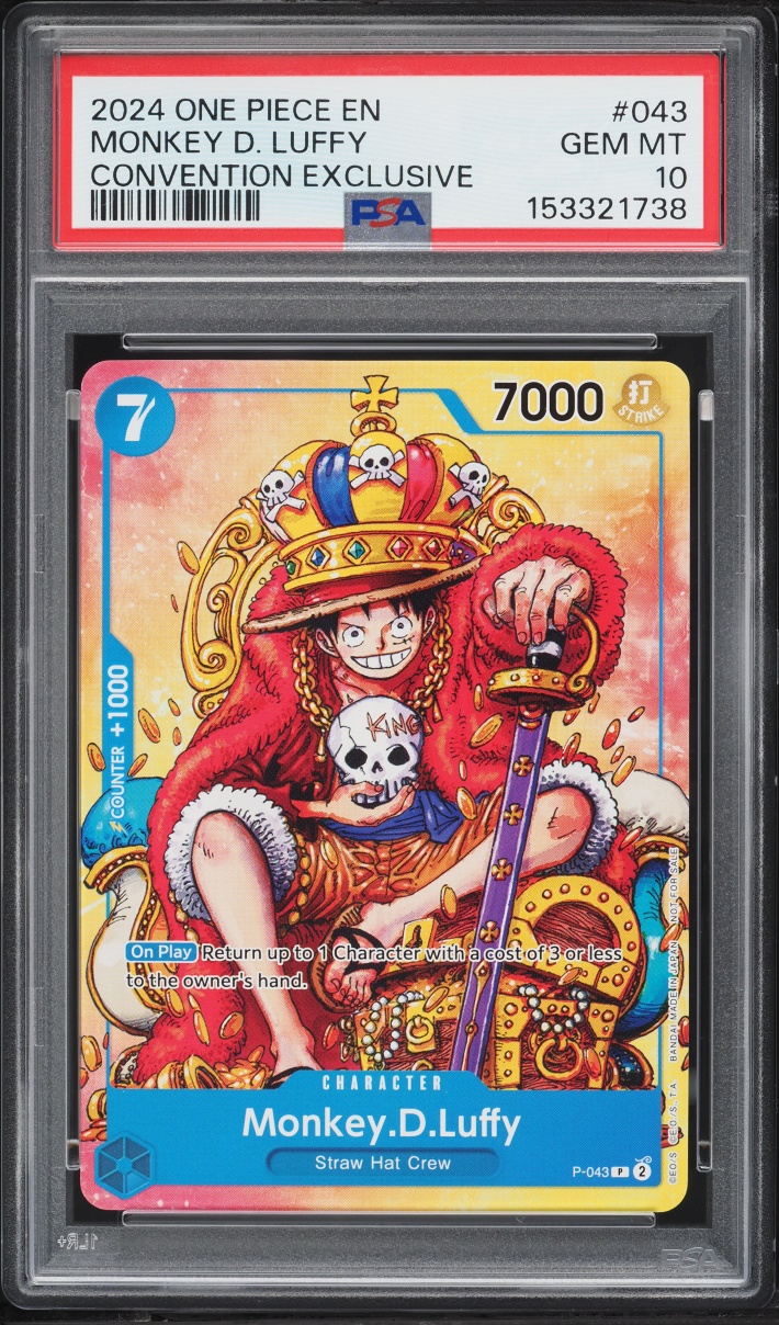 2024 One Piece Promo Convention Exclusive Monkey D. Luffy #P-043 PSA 10 GEM MINT