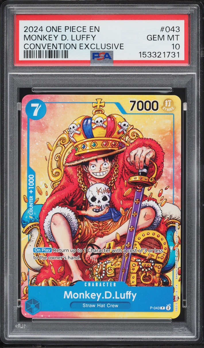 2024 One Piece Promo Convention Exclusive Monkey D. Luffy #P-043 PSA 10 GEM MINT