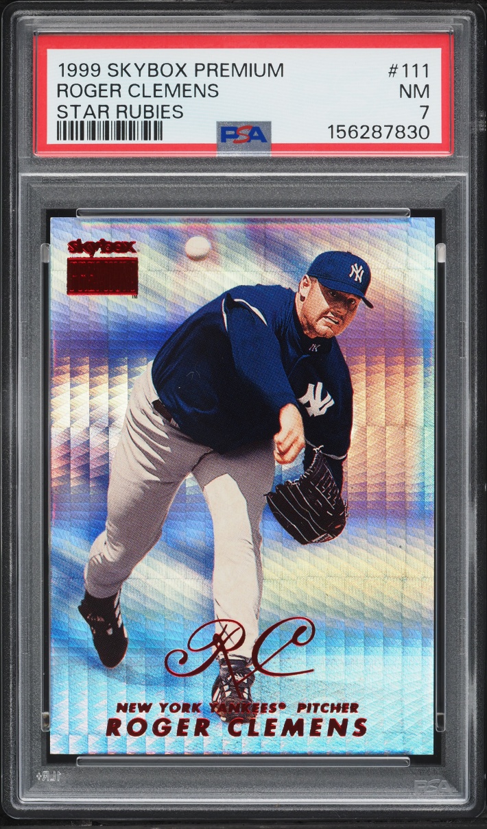 1999 Skybox Premium Star Rubies Roger Clemens /50 #111 PSA 7 NRMT