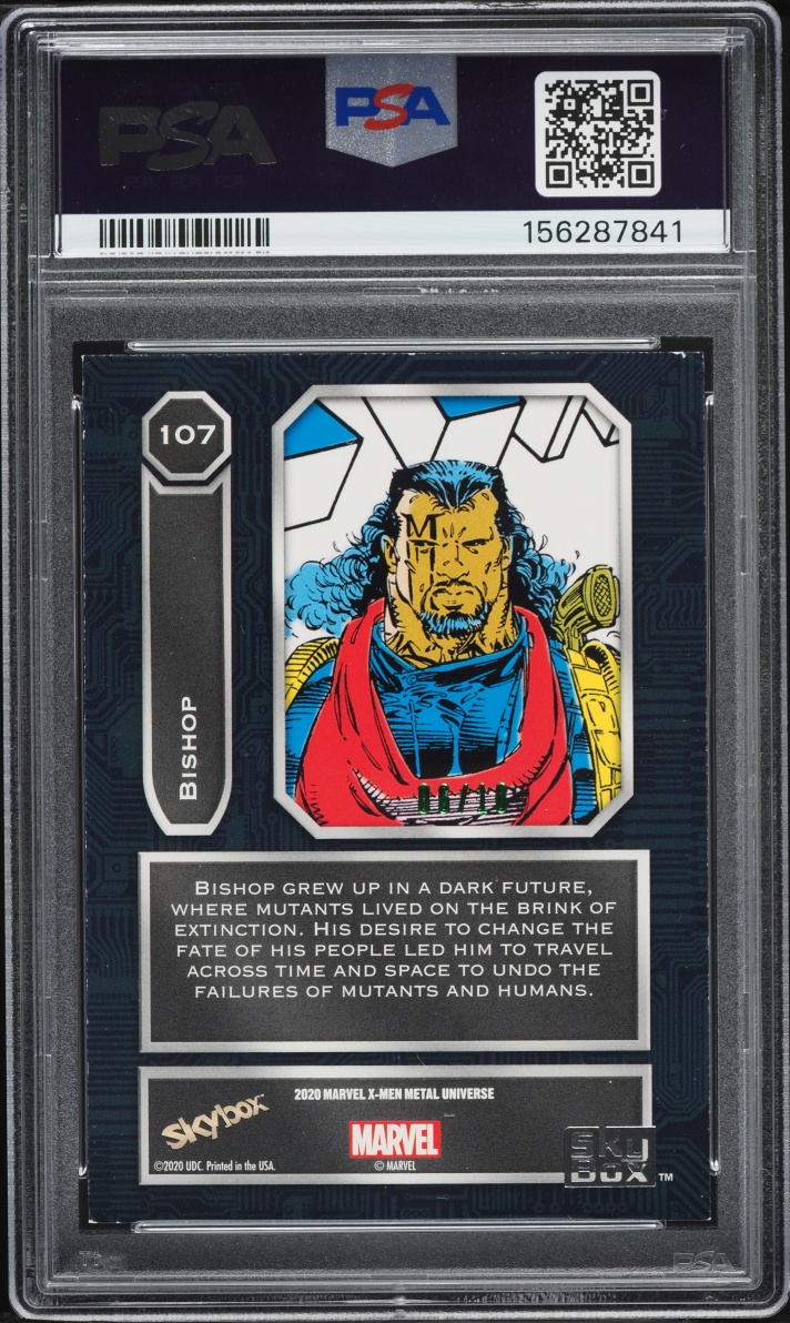2021 Upper Deck Marvel X-Men Metal Universe Precious Metal Gems PMG Green Bishop #107 PSA 6
