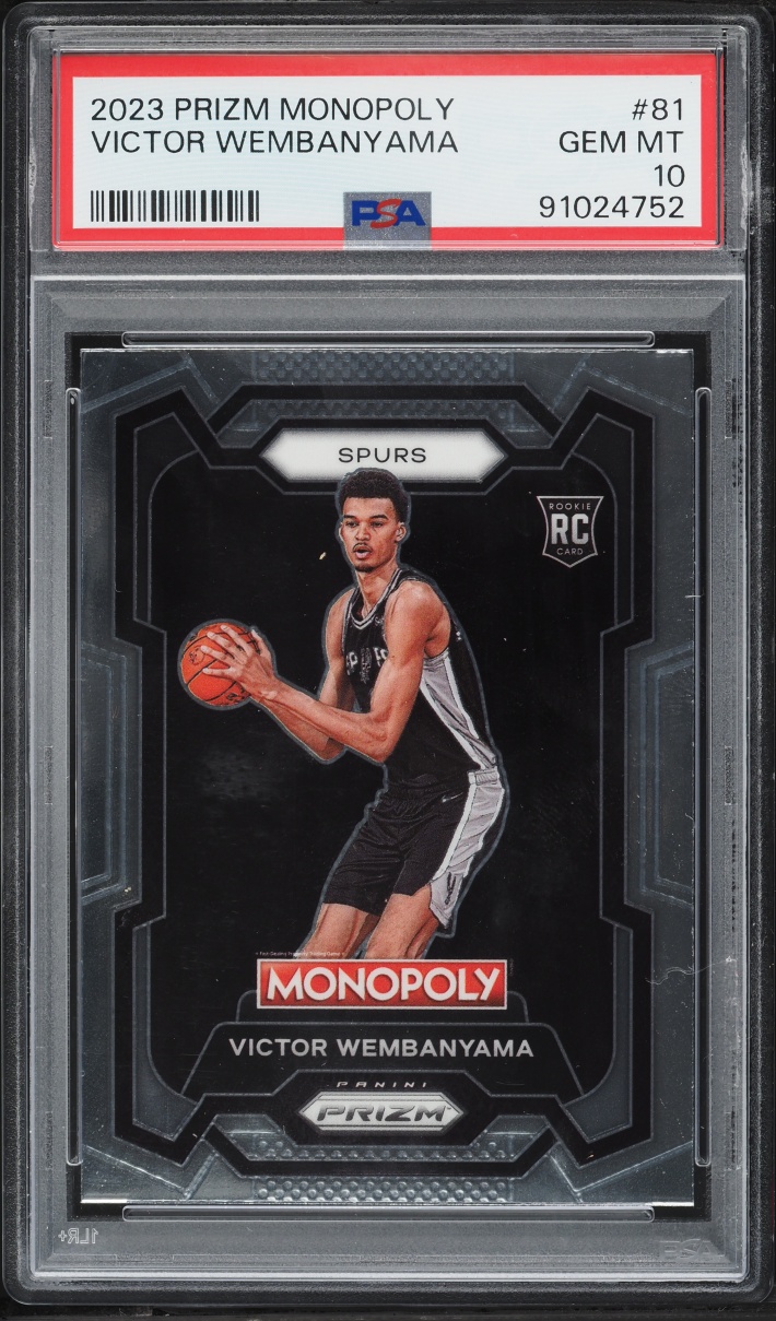 2023 Panini Prizm Monopoly Victor Wembanyama ROOKIE #81 PSA 10 GEM MINT