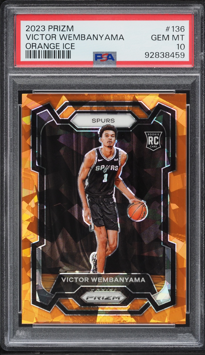 2023 Panini Prizm Orange Ice Victor Wembanyama ROOKIE #136 PSA 10 GEM MINT