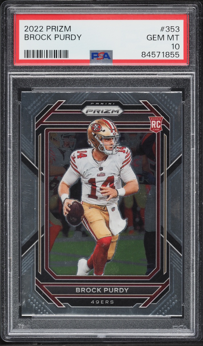2022 Panini Prizm Brock Purdy ROOKIE #353 PSA 10 GEM MINT