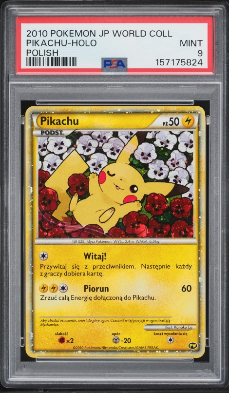 2010 Pokemon German Pikachu World Promo Holo Pikachu PSA 10 GEM