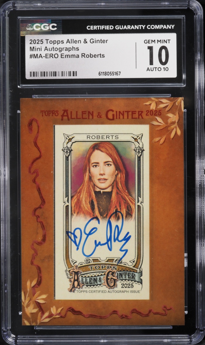2025 Topps Allen & Ginter Mini Emma Roberts AUTO #MA-ERO CGC 10 GEM MINT