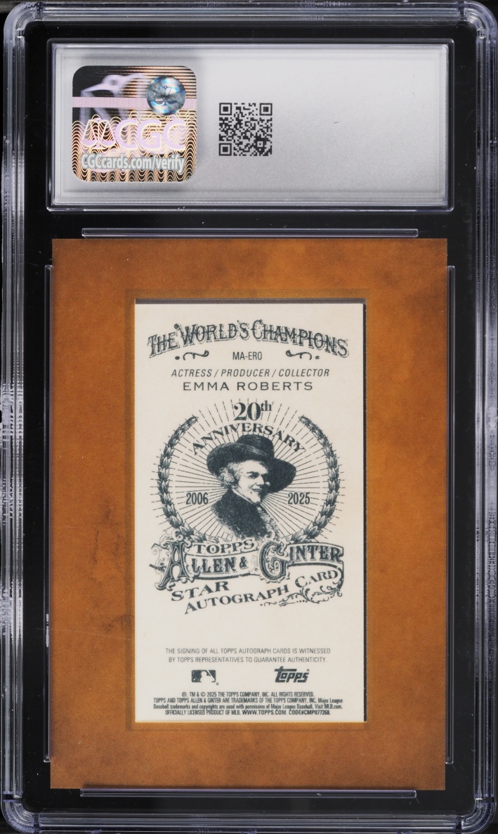 2025 Topps Allen & Ginter Mini Emma Roberts AUTO #MA-ERO CGC 10 GEM MINT