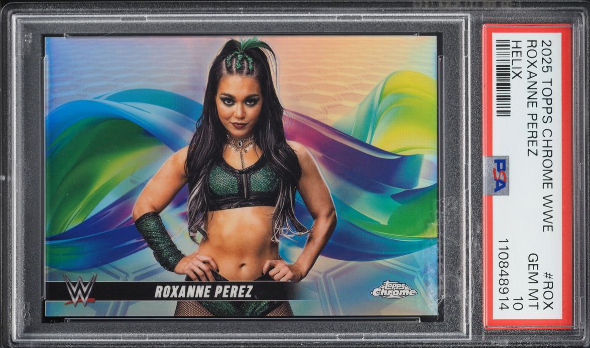 2025 Topps Chrome WWE Helix Roxanne Perez #HLX-ROX PSA 10 GEM MINT
