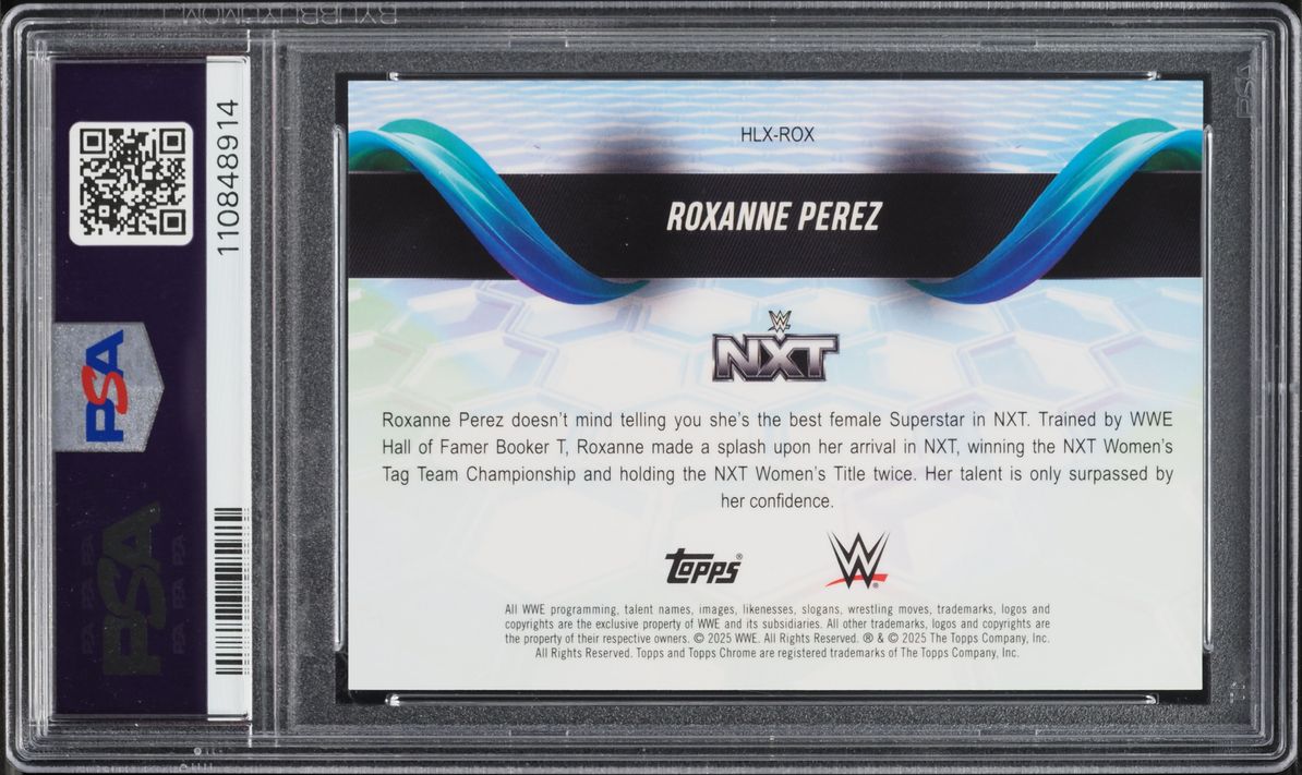 2025 Topps Chrome WWE Helix Roxanne Perez #HLX-ROX PSA 10 GEM MINT