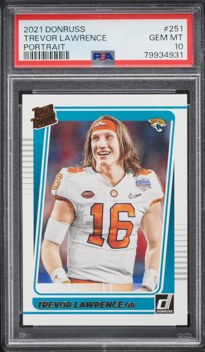 2021 Donruss Football Portrait Trevor Lawrence ROOKIE #251 PSA 10 GEM MINT