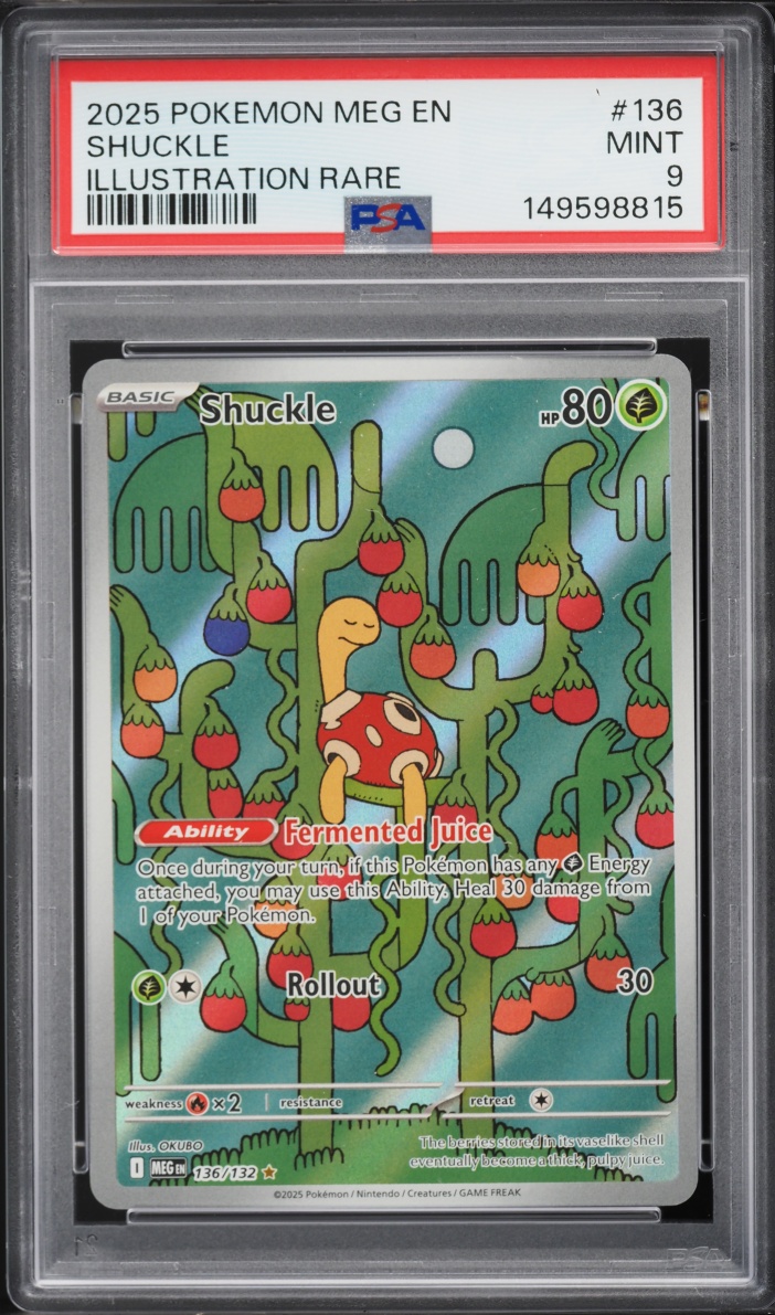 2025 Pokemon Mega Evolution IR Shuckle #136 PSA 9 MINT