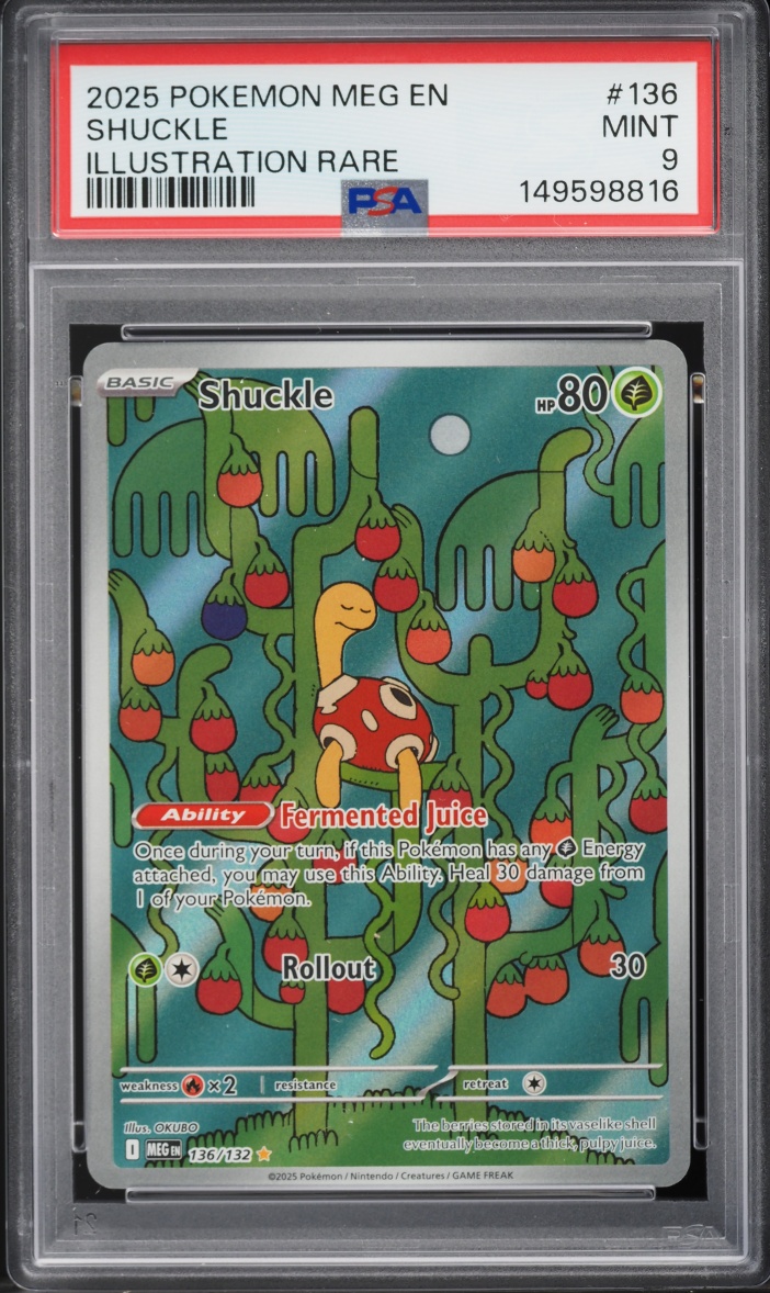 2025 Pokemon Mega Evolution IR Shuckle #136 PSA 9 MINT