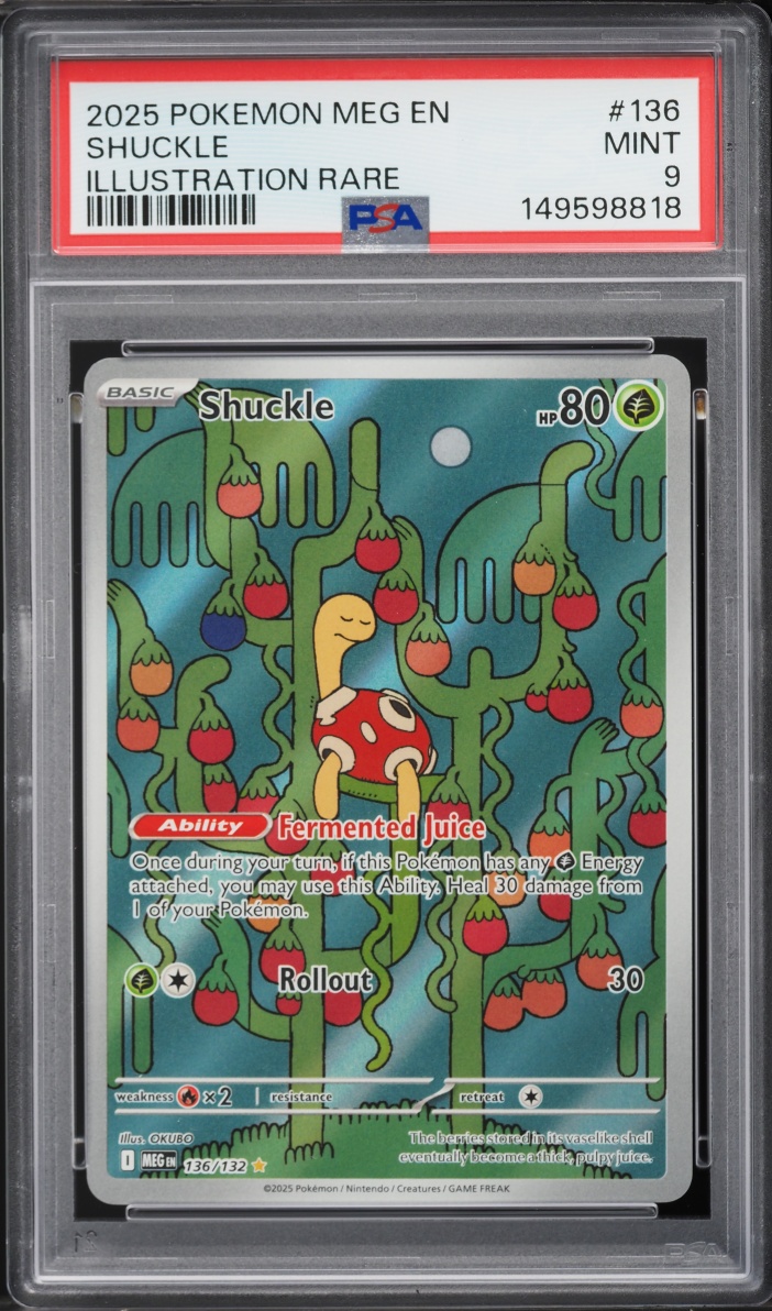 2025 Pokemon Mega Evolution IR Shuckle #136 PSA 9 MINT