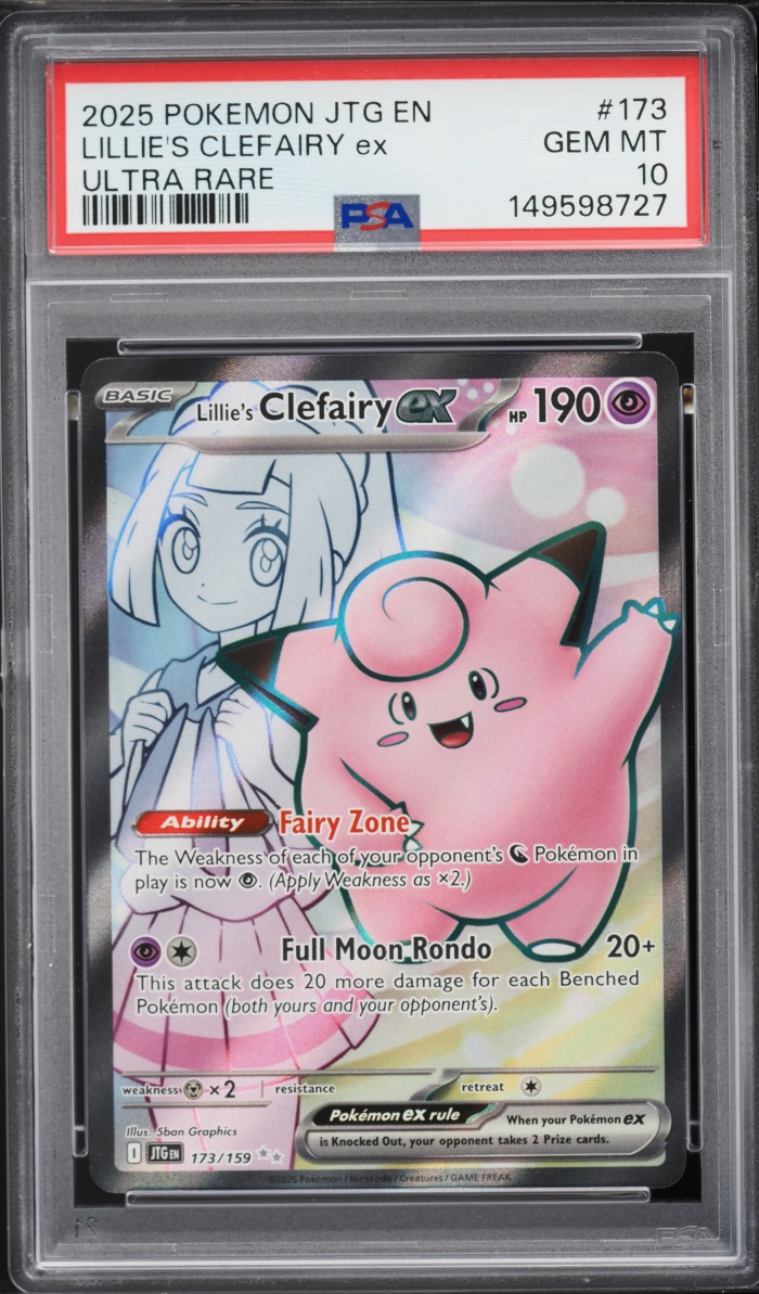 2025 Pokemon Scarlet & Violet Journey Together Full Art Lillie's Clefairy Ex #173 PSA 10 GEM