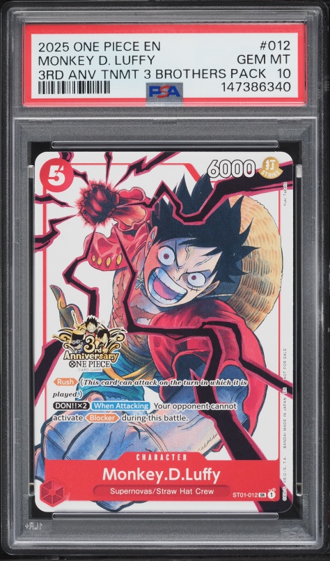 2025 One Piece Japanese Promo Monkey D. Luffy #P-106 CGC 10
