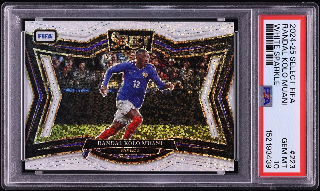 2024 Select FIFA Field Level White Sparkle Randal Kolo Muani #223 PSA 10 GEM MINT